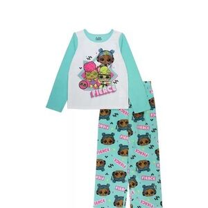 Lol Surprise! Little Girls 2 Piece Set Top and Pajama Green Size 6